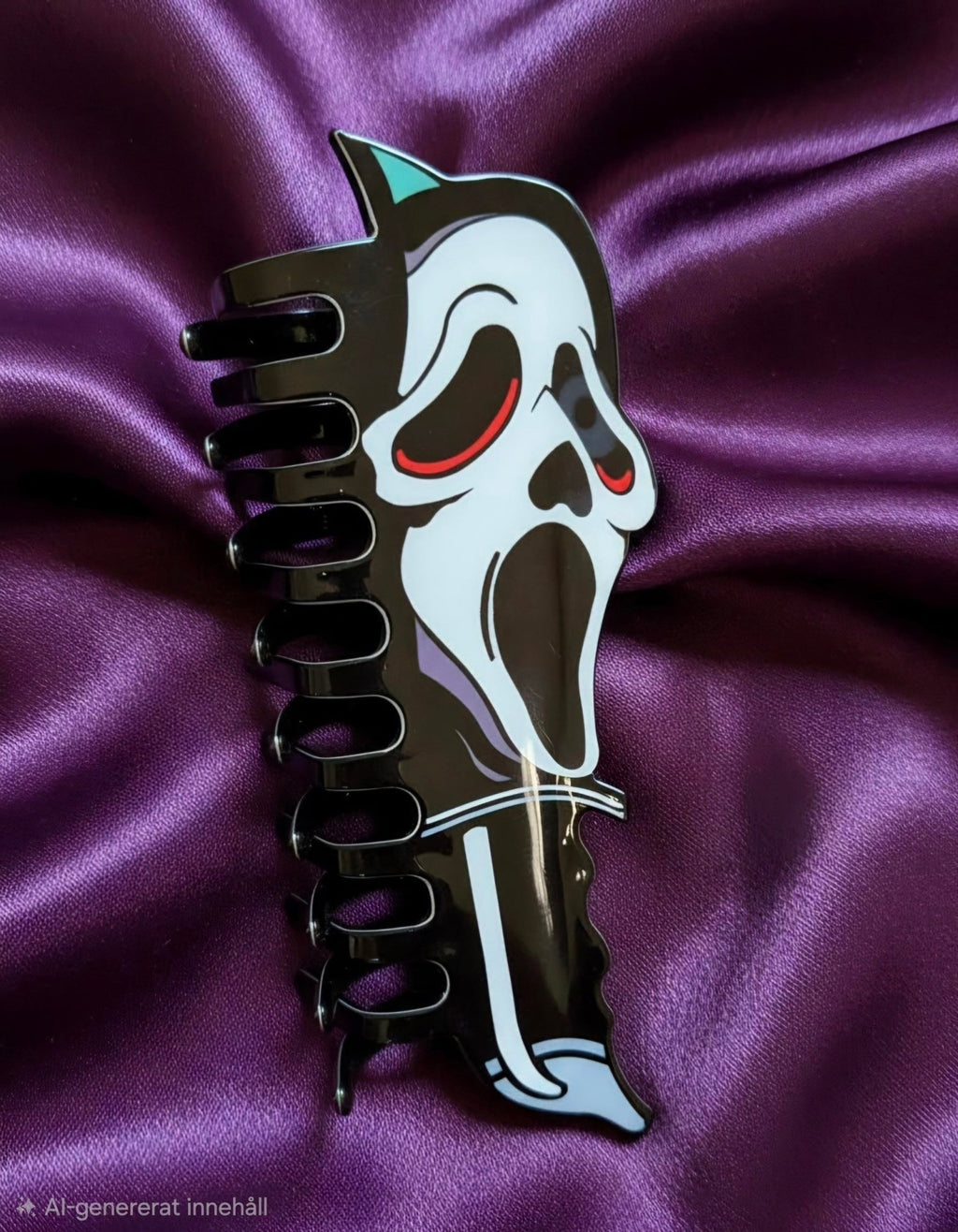 Hair Clip, ghostface design - Mask - The Dark Rose Emporium
