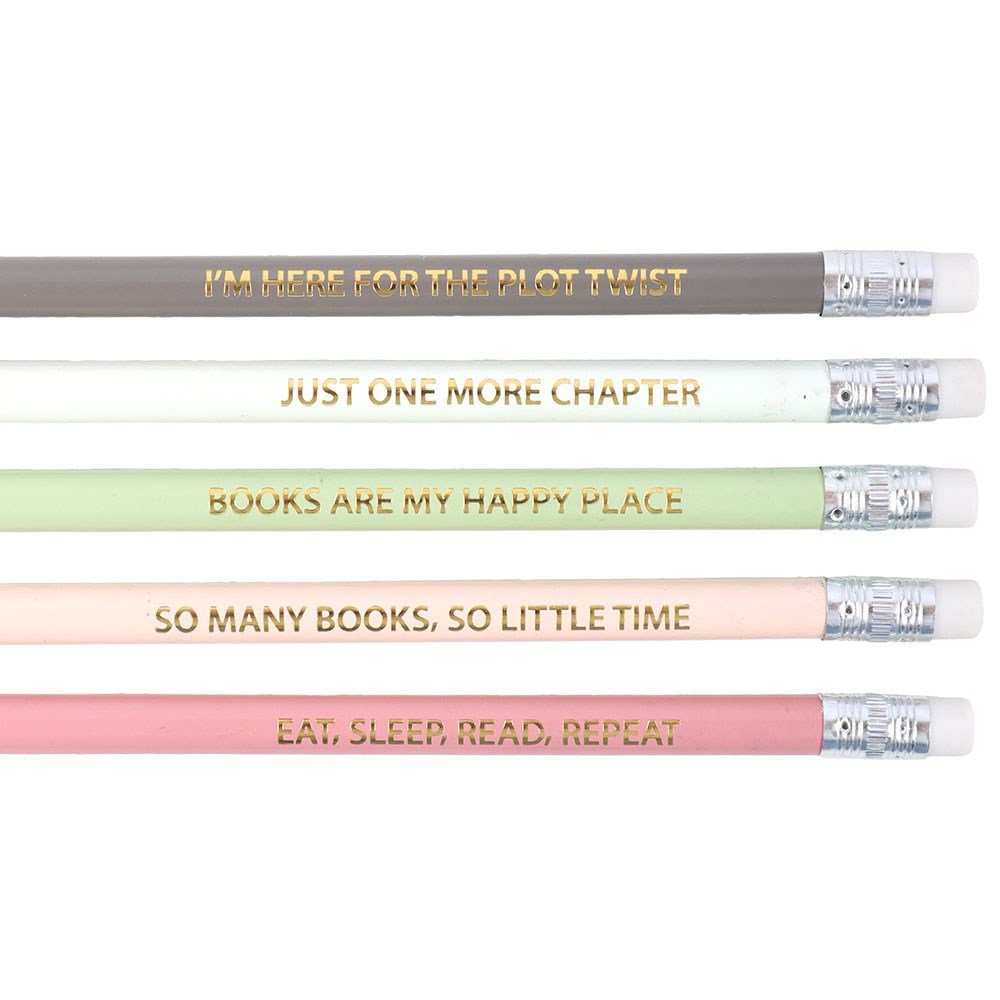 Pack of 5 Literature Inspired Pencils - Pencil - The Dark Rose Emporium