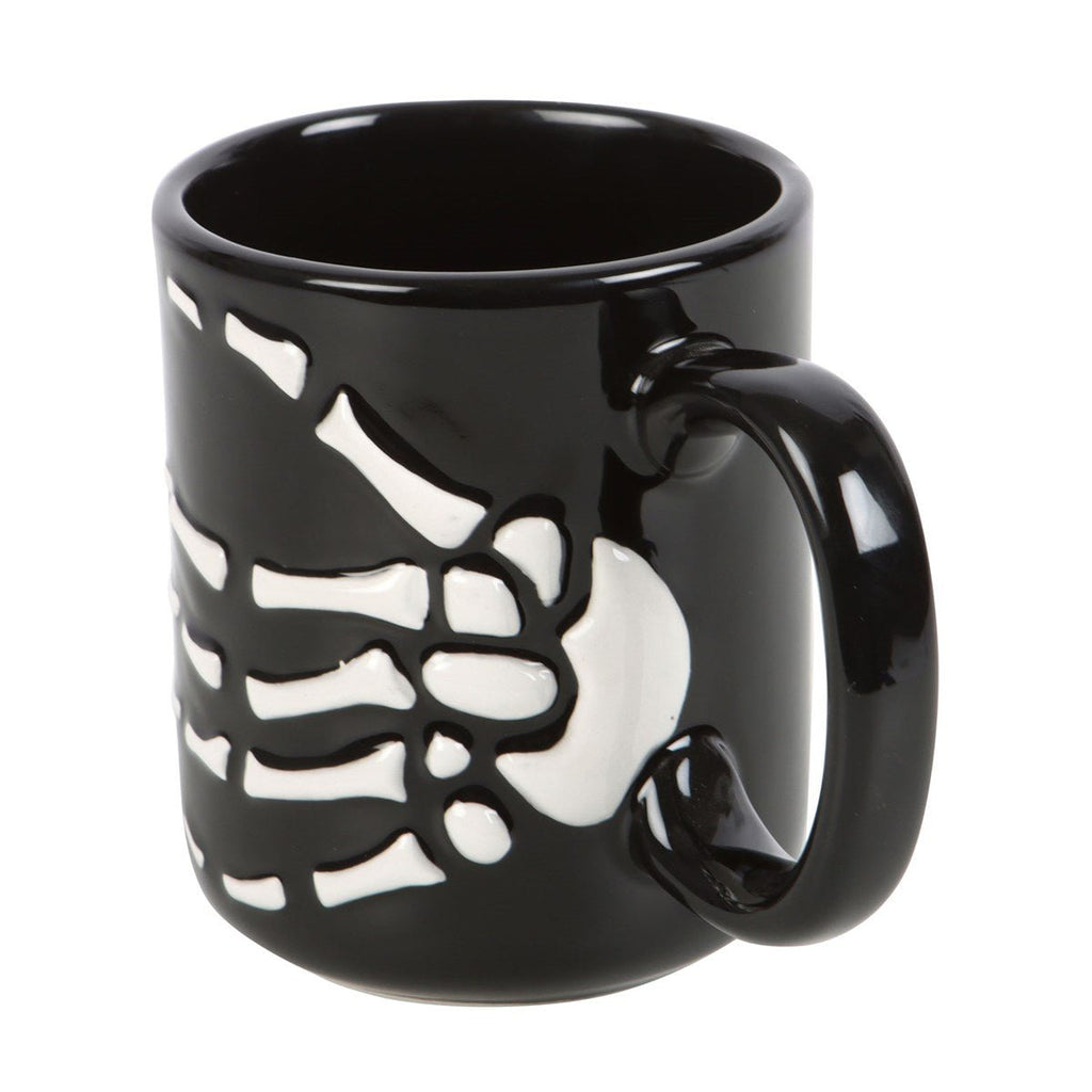 Skeleton Hand Ceramic Mug - Mug - The Dark Rose Emporium