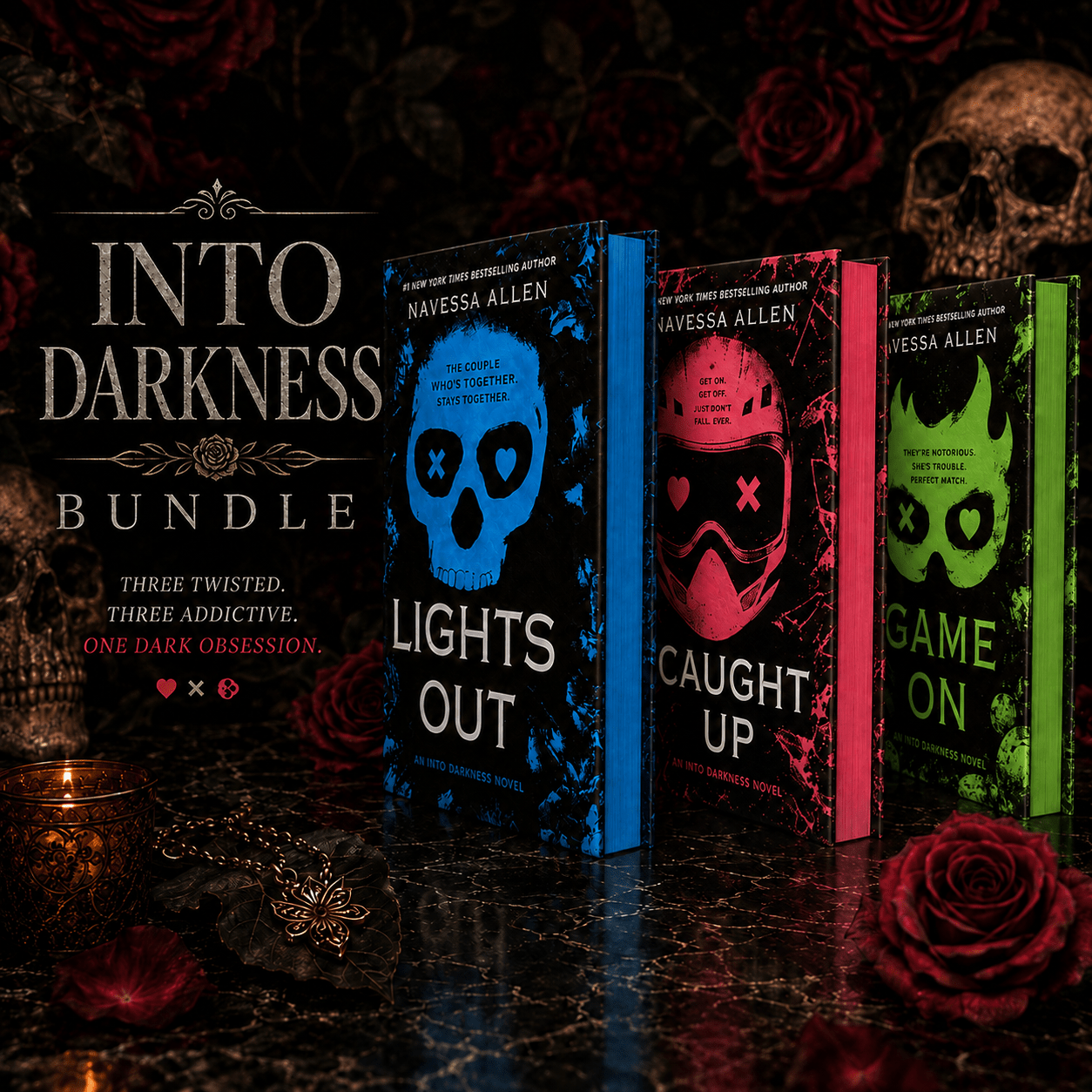 Into Darkness - Black Edition Bundle, by Navessa Allen (softback, english edition) - Book - The Dark Rose Emporium