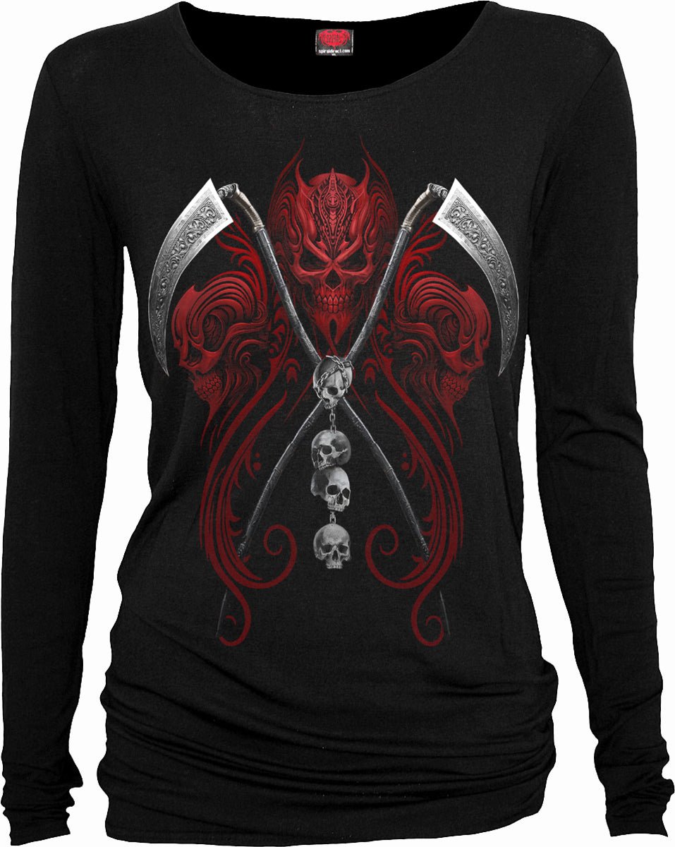 Reaperess Female Long Sleeve Top - Top - The Dark Rose Emporium