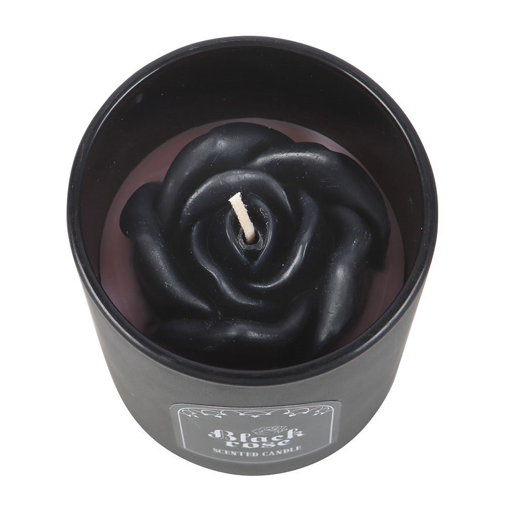 Black Rose Scented Candle With 3D Roses - Candle - The Dark Rose Emporium