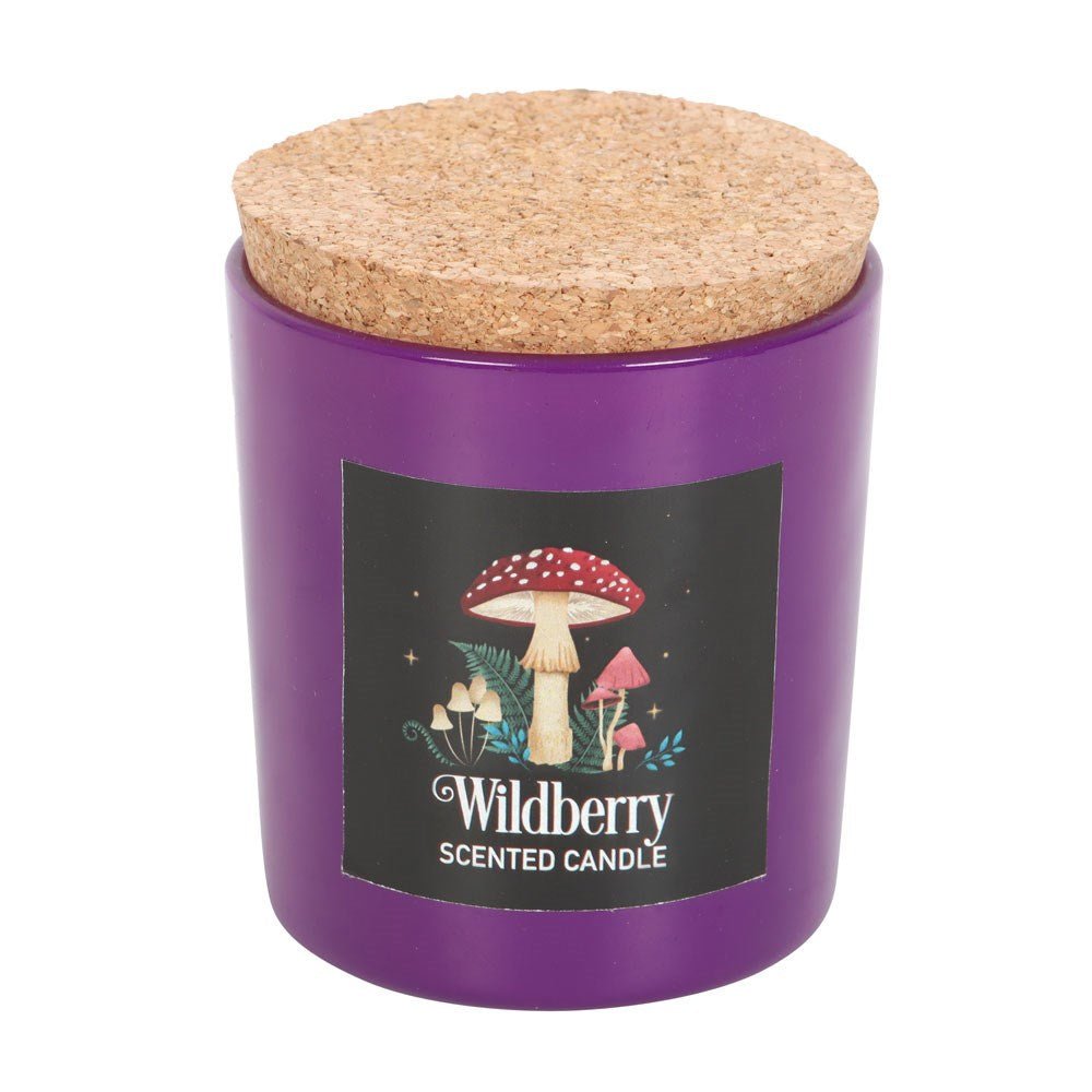 Forest Mushroom Wildberry Fragranced Glass Candle - Candle - The Dark Rose Emporium