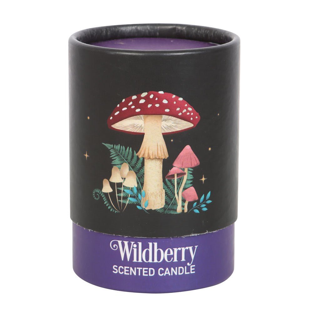 Forest Mushroom Wildberry Fragranced Glass Candle - Candle - The Dark Rose Emporium
