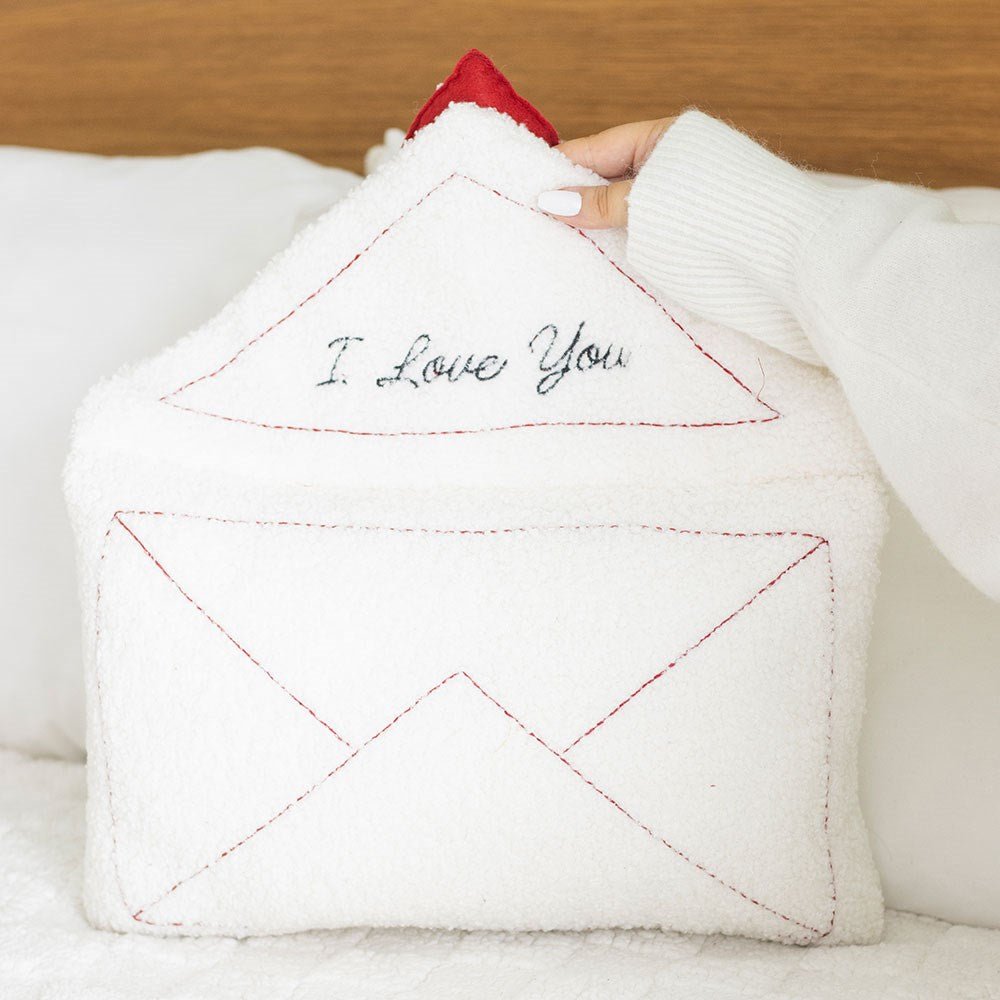Love Letter Boucle Cushion - Cushion - The Dark Rose Emporium