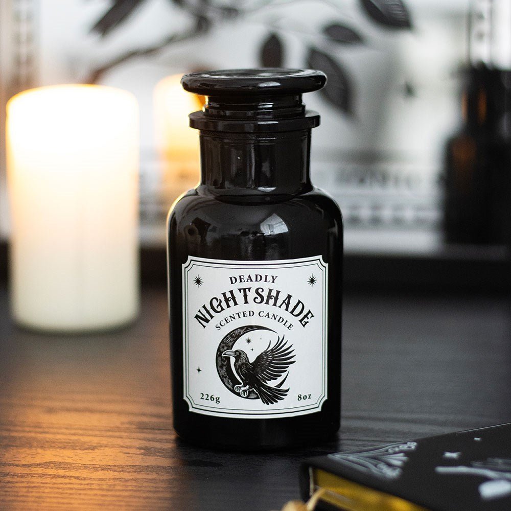 Mystic Raven Deadly Nightshade Scented Candle - Candle - The Dark Rose Emporium