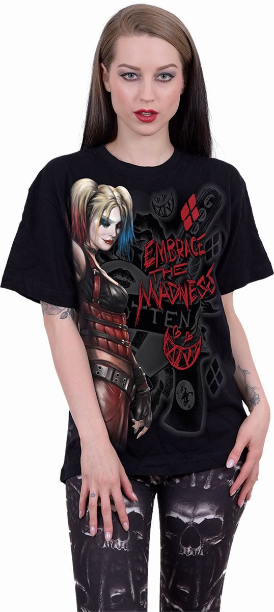 Harley Quinn - Embrace Madness Unisex T-shirt - T-shirt - The Dark Rose Emporium
