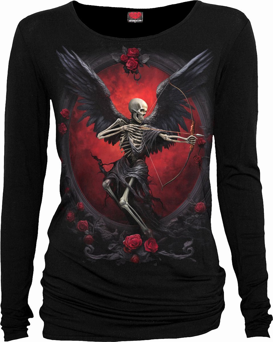 Cupid's Curse Female Long Sleeve Top - Top - The Dark Rose Emporium