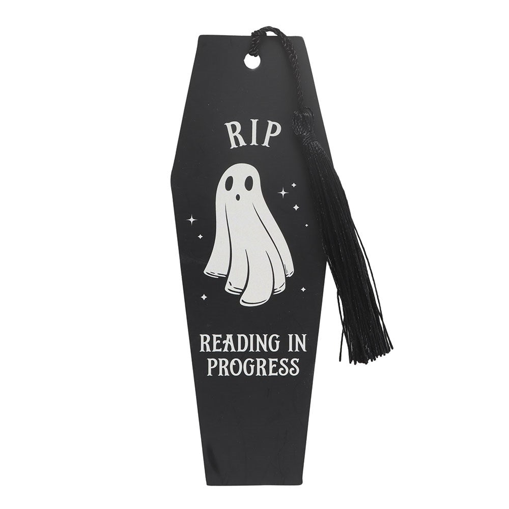 The Haunted Library RIP Reading in Progress Coffin Bookmark - Bookmark - The Dark Rose Emporium