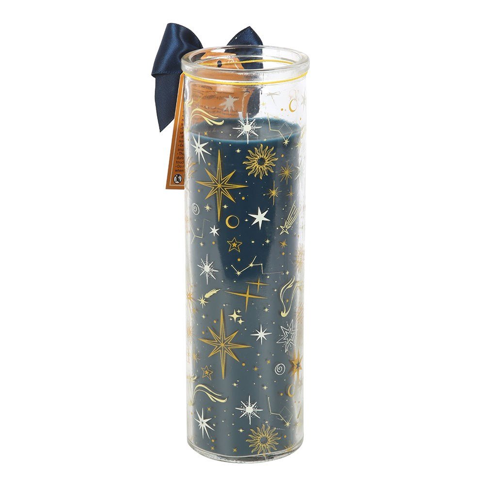 Starry Night Cinnamon & Blackberry Glass Tube Candle - Candle - The Dark Rose Emporium
