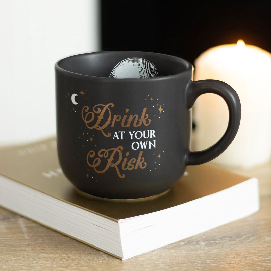 Drink At Your Own Risk Ceramic Mug - Mug - The Dark Rose Emporium
