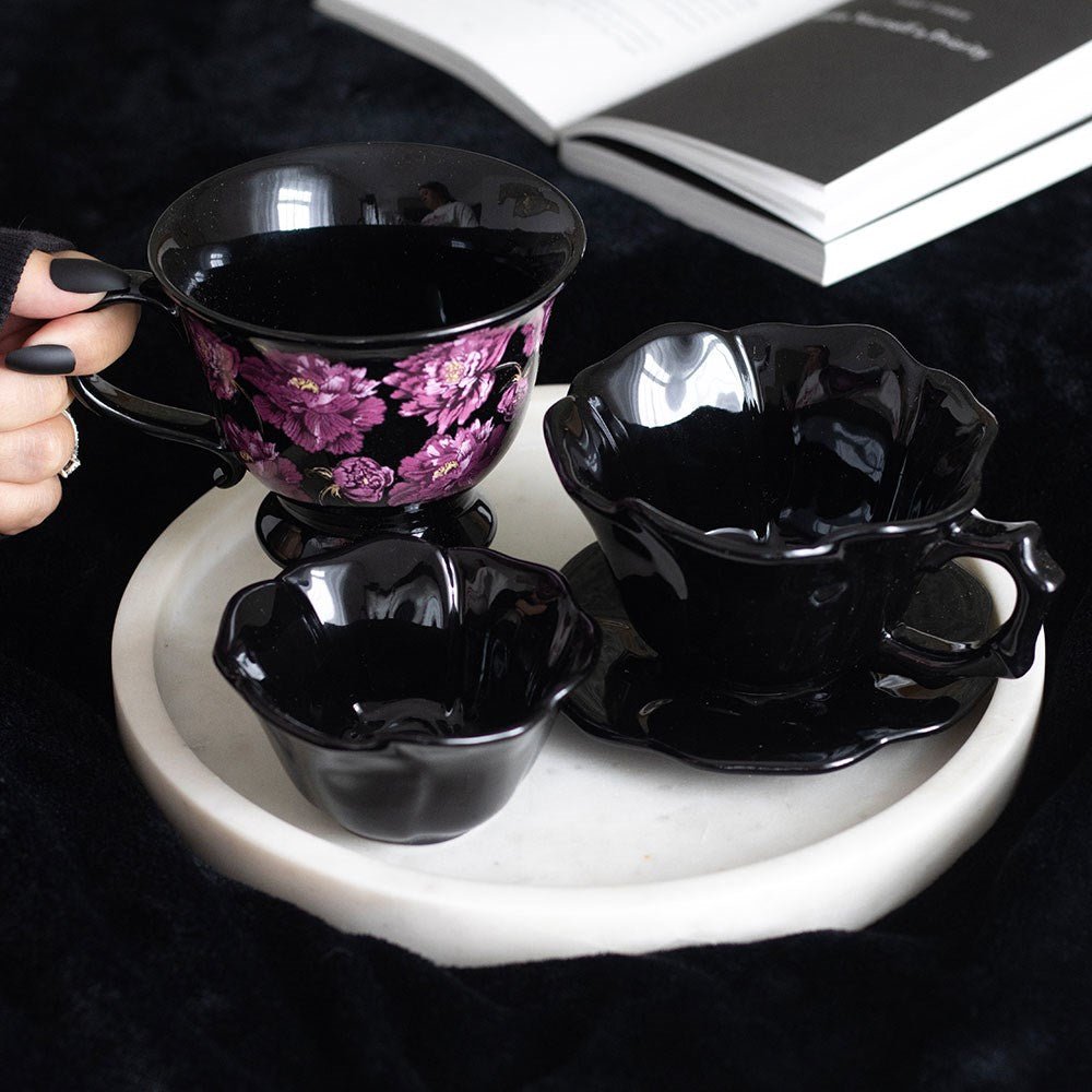 Black Rose Trinket Dish - Plate - The Dark Rose Emporium