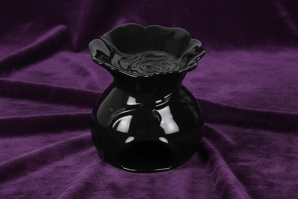 Black Rose Oil Burner - Oil Burner - The Dark Rose Emporium
