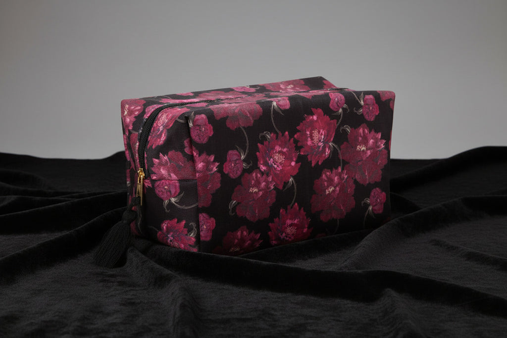 Dark Romance Floral Print Makeup Bag - Bag - The Dark Rose Emporium