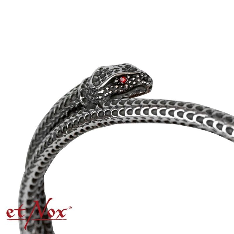 Snake, stainless steel bangle, from etNox - Bangle - The Dark Rose Emporium