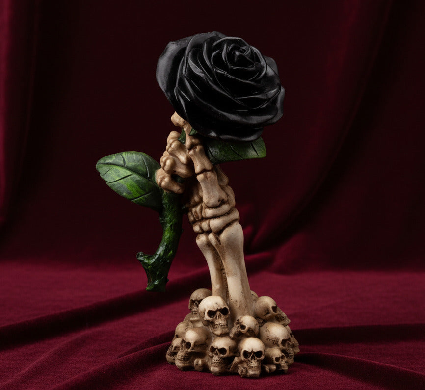 Skeletonhand Holding A Rose - Decoration - The Dark Rose Emporium