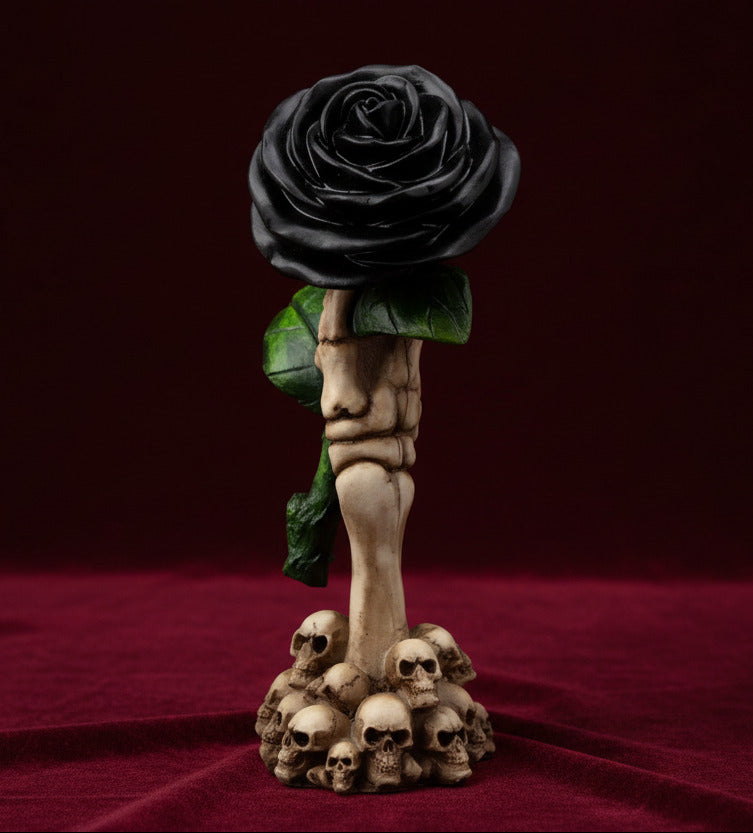 Skeletonhand Holding A Rose - Decoration - The Dark Rose Emporium