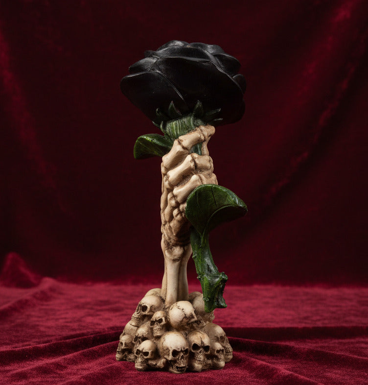 Skeletonhand Holding A Rose - Decoration - The Dark Rose Emporium
