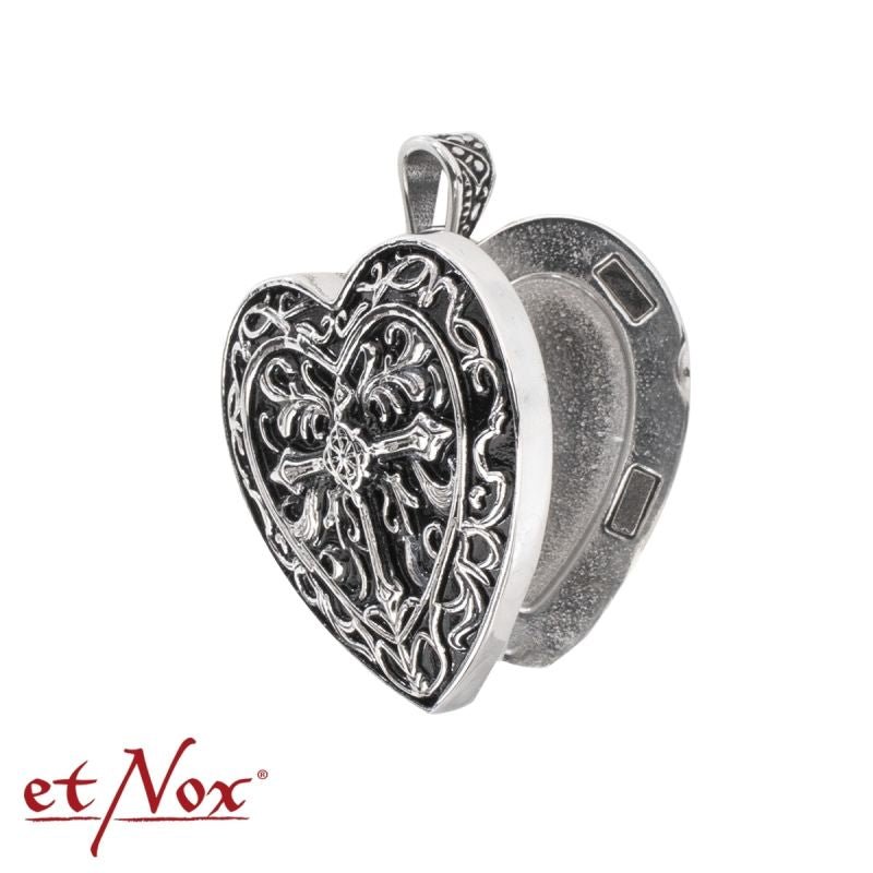Cross, stainless steel pendant, from etNox - Necklace - The Dark Rose Emporium