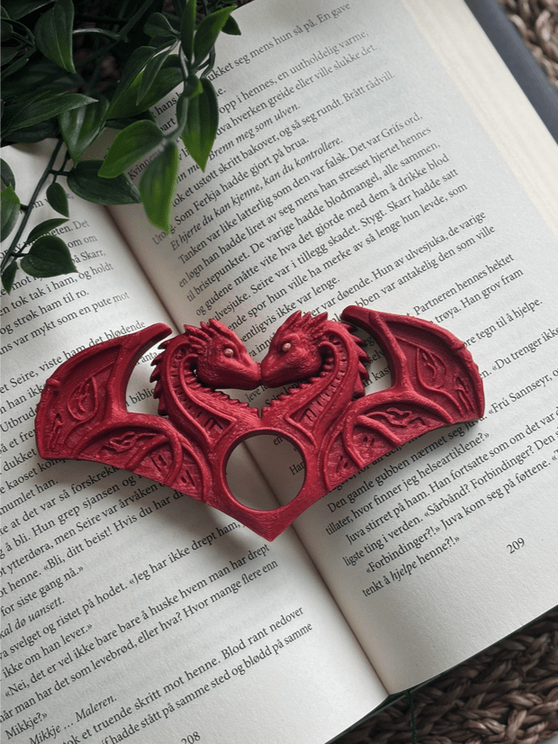 Red Dragon Thumbholder - Pageholder - The Dark Rose Emporium