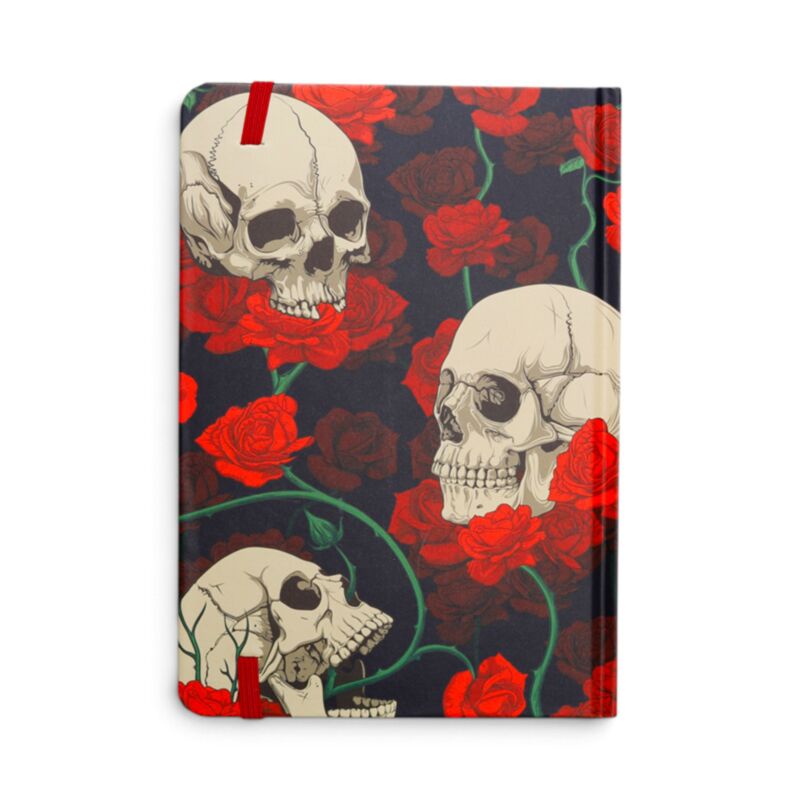 Skulls & Roses A5 Notebook - Notebook - The Dark Rose Emporium