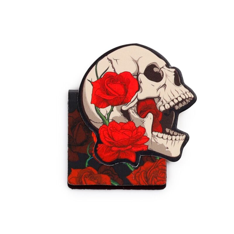 Skulls & Roses Magnetic Bookmark - Bookmark - The Dark Rose Emporium