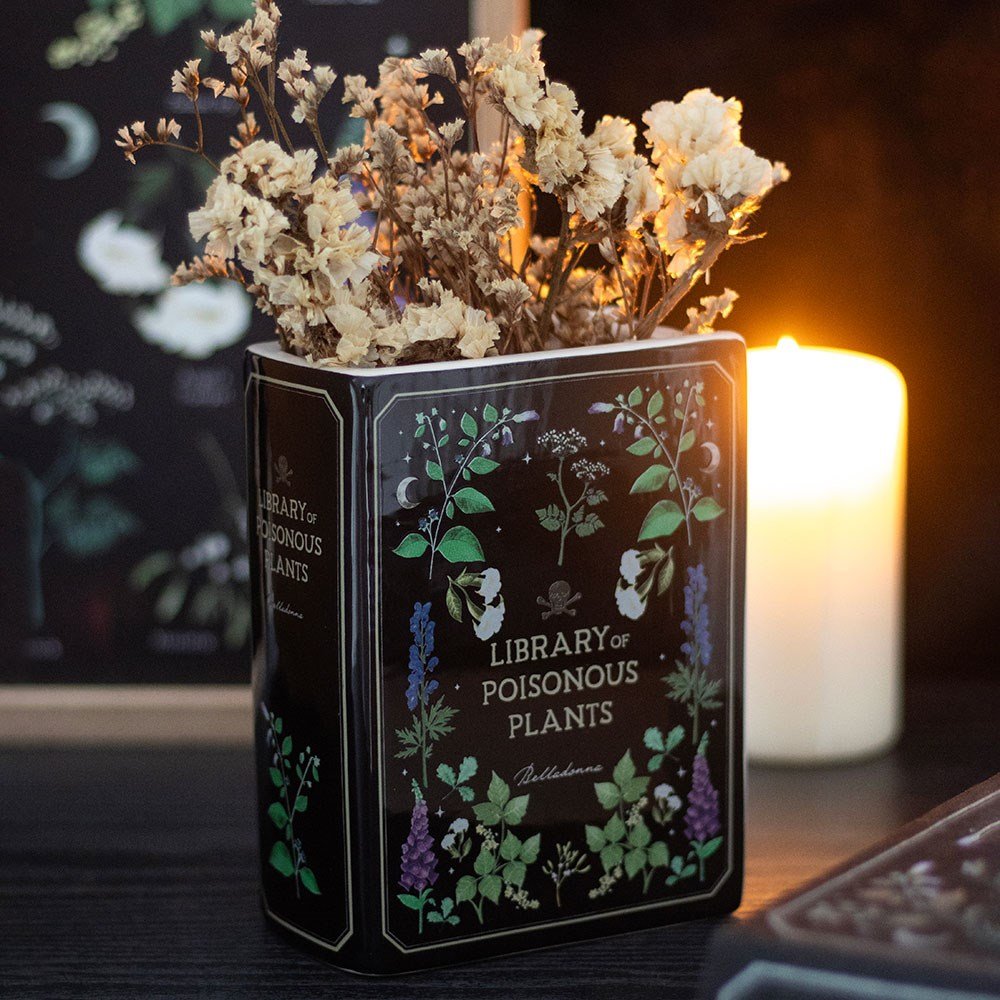 Poisonous Plants Book Shaped Vase - Vase - The Dark Rose Emporium