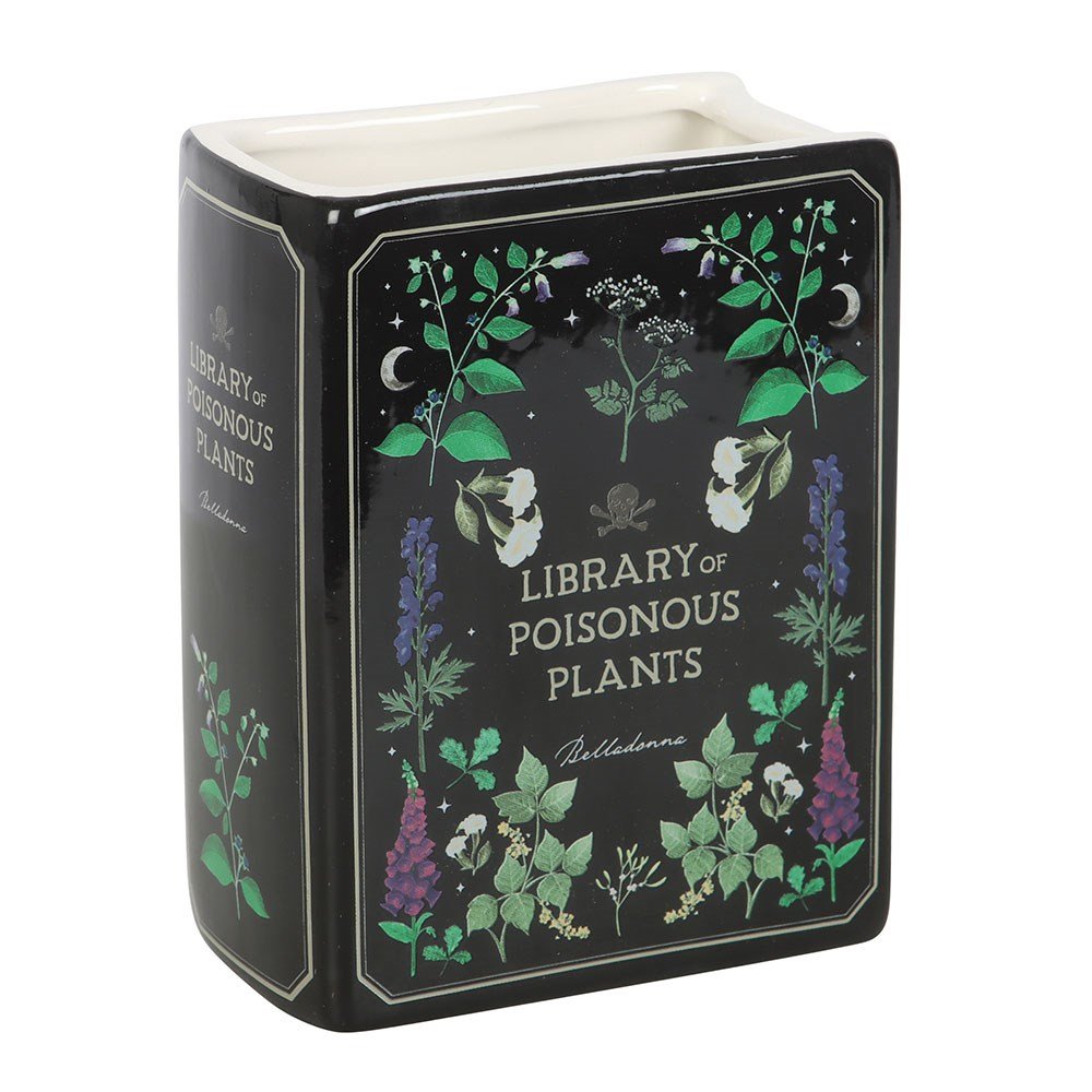 Poisonous Plants Book Shaped Vase - Vase - The Dark Rose Emporium