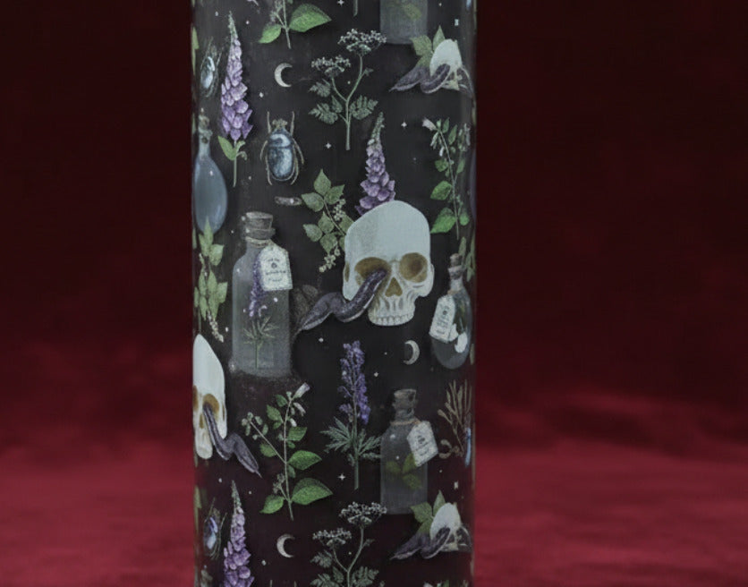 Poisonous Plants Deadly Nightshade Glass Tube Candle - Candle - The Dark Rose Emporium