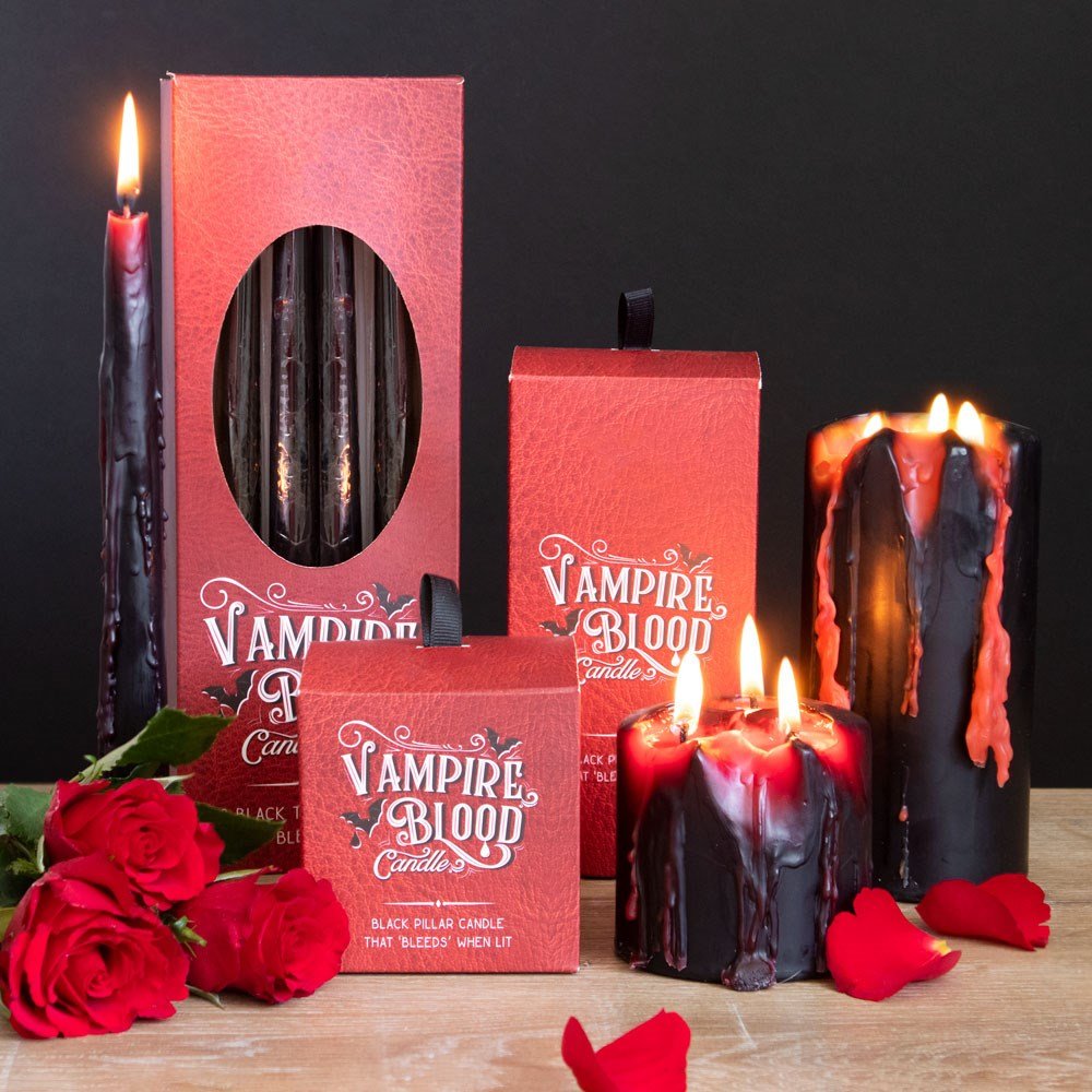 Small Vampire Blood Pillar Candle - Candle - The Dark Rose Emporium