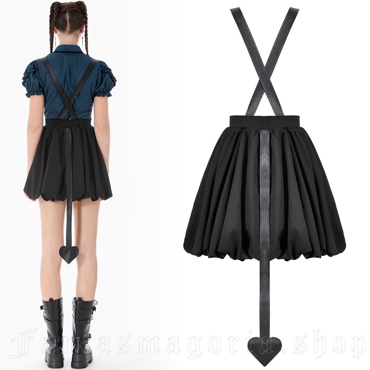 Baby Bat Pinafore Skirt - Skirt - The Dark Rose Emporium