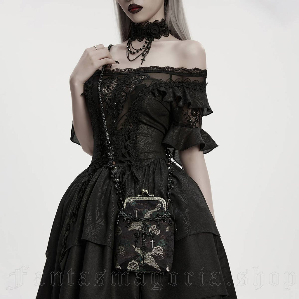 Crane Nocturne Purse - Purse - The Dark Rose Emporium