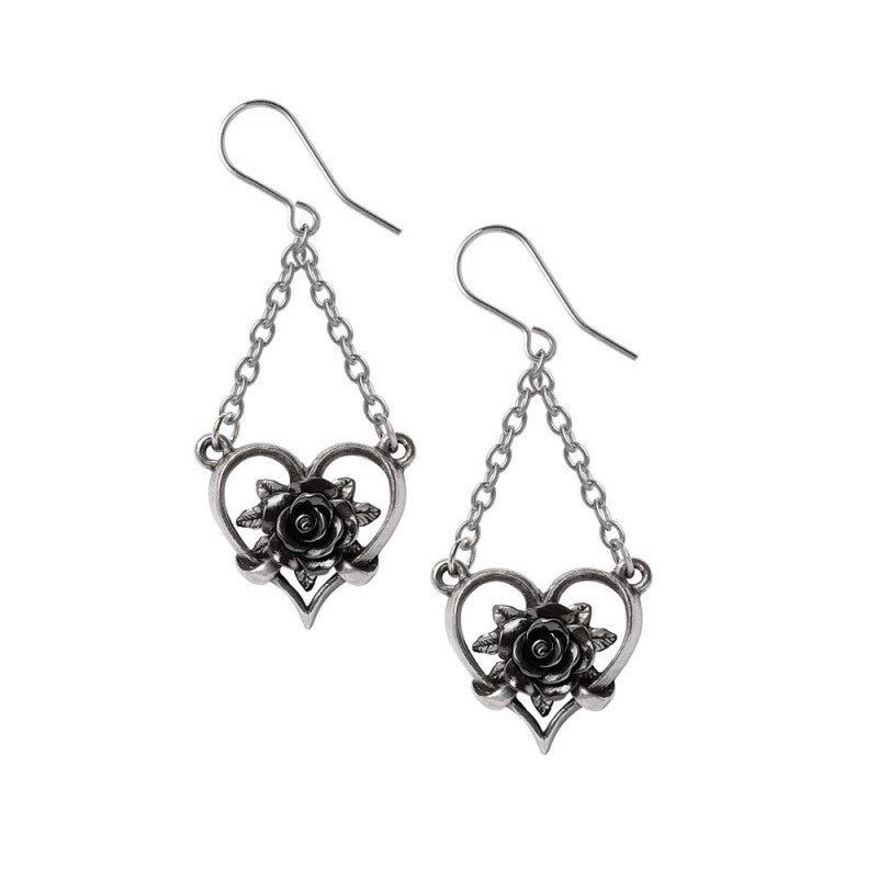 Heart of Blackness (earrings) - Earrings - The Dark Rose Emporium