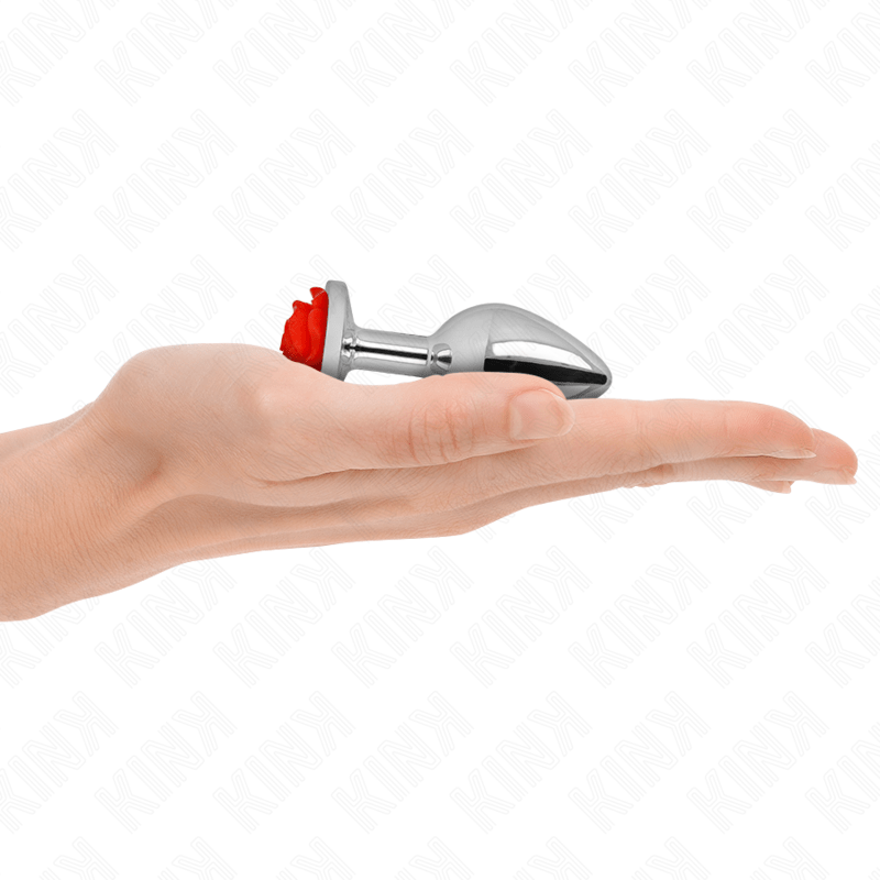 KINK - PLUG ANAL ROSE RED SIZE S - Sex Toy - The Dark Rose Emporium