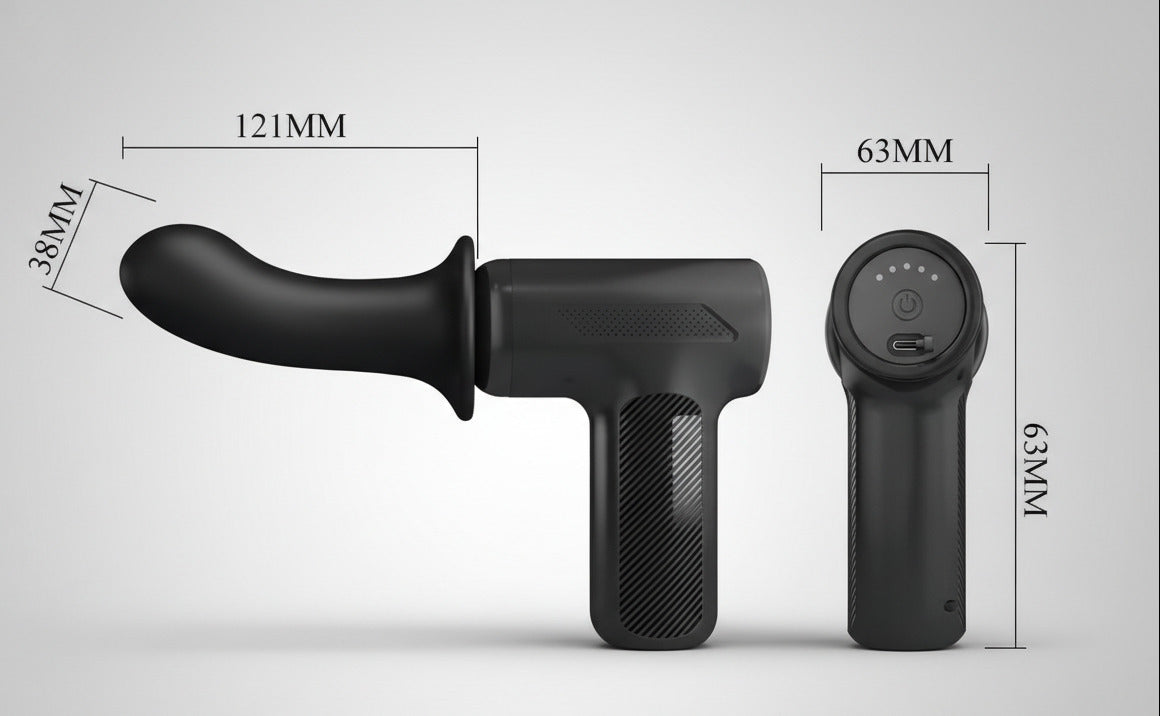 PRETTY LOVE - DJ DOCTOR MASSAGER 5 SETTINGS BLACK - Sex Toy - The Dark Rose Emporium