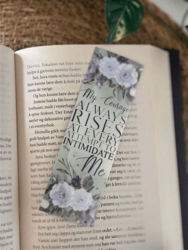 Bookmark - My Courage Always Rises At Every Attempt... - Bookmark - The Dark Rose Emporium