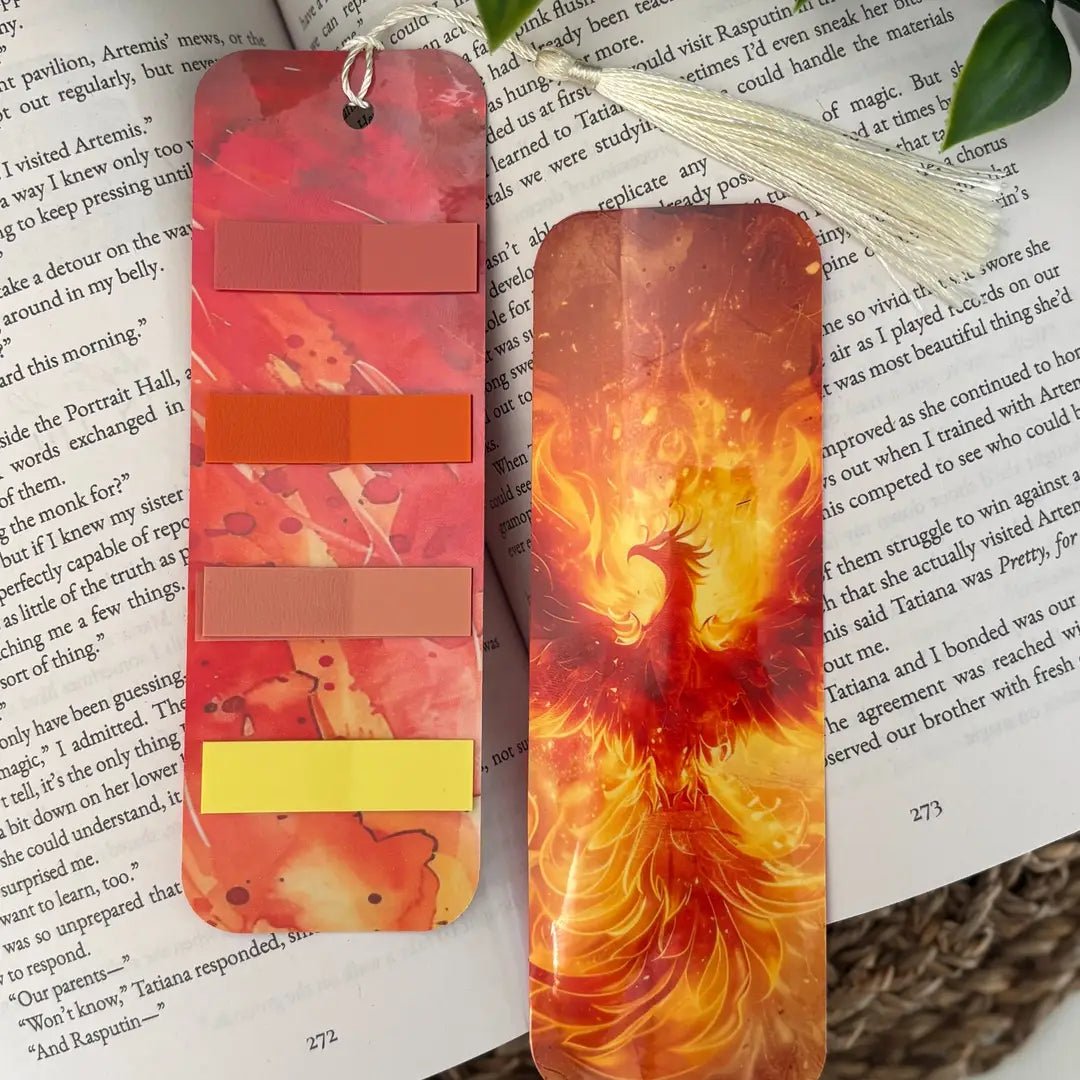 Bookmark With Stickers - Phoenix - Bookmark - The Dark Rose Emporium