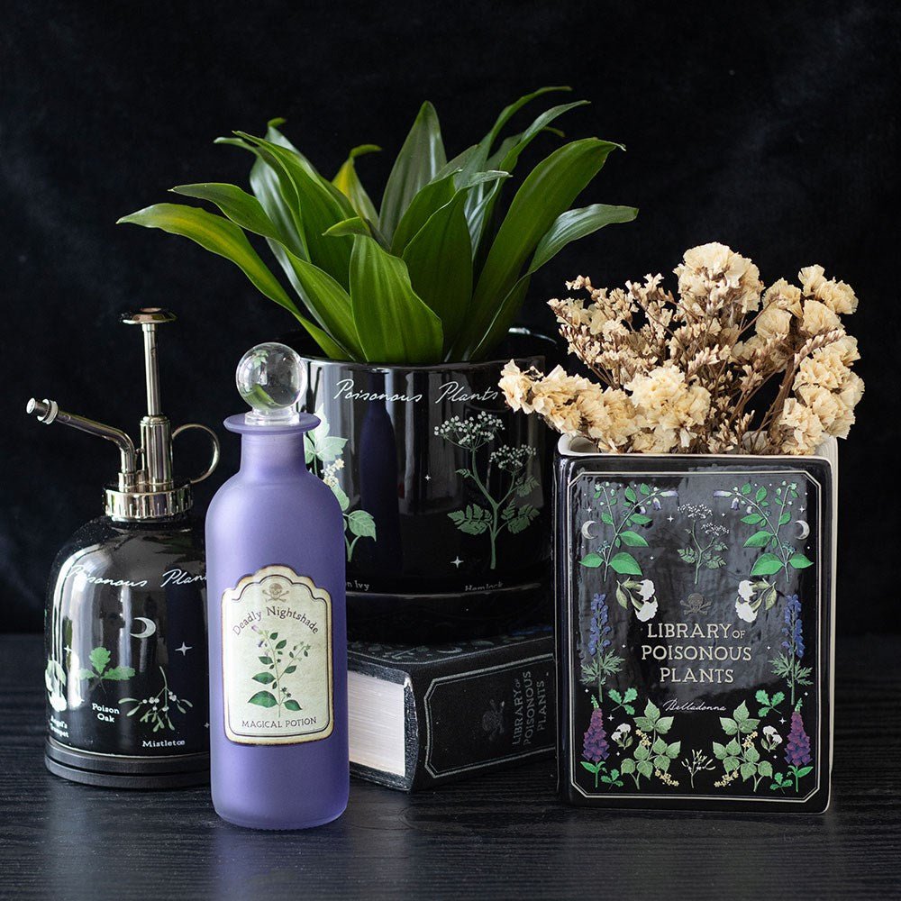Venom & Vines Poisonous Plants Ceramic Plant Pot - Plant Pot - The Dark Rose Emporium