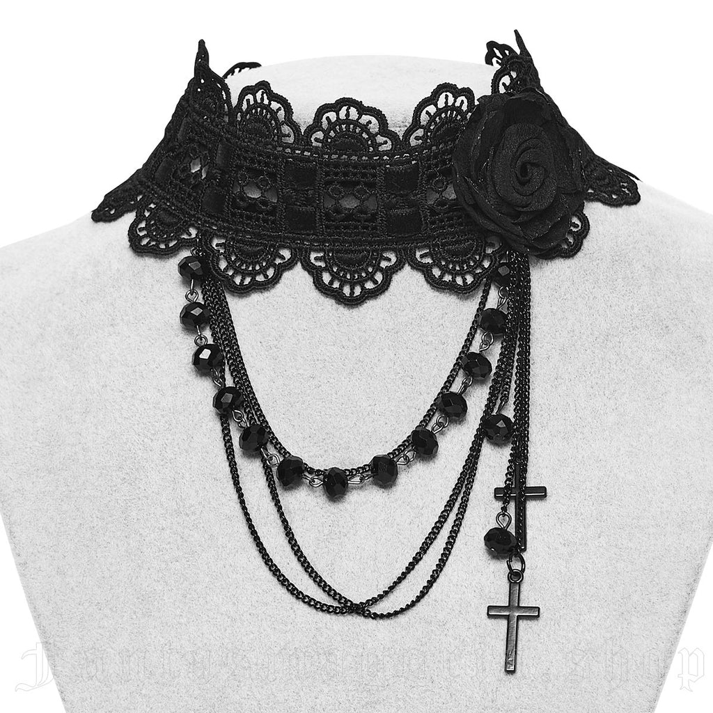 Rose Noir Choker - Necklace - The Dark Rose Emporium