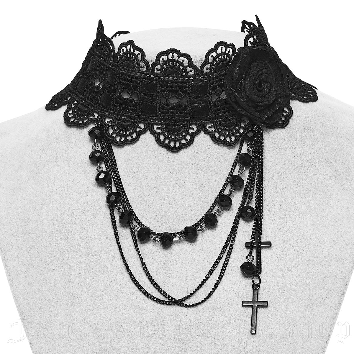 Rose Noir Choker - Necklace - The Dark Rose Emporium