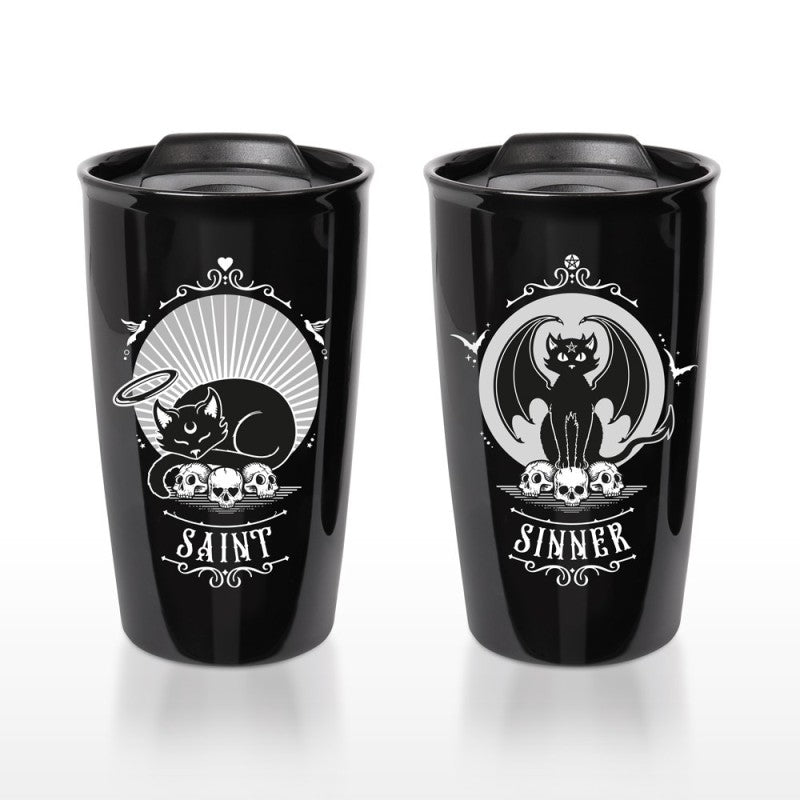 Saint & Sinner Thermo Cup - Mug - The Dark Rose Emporium