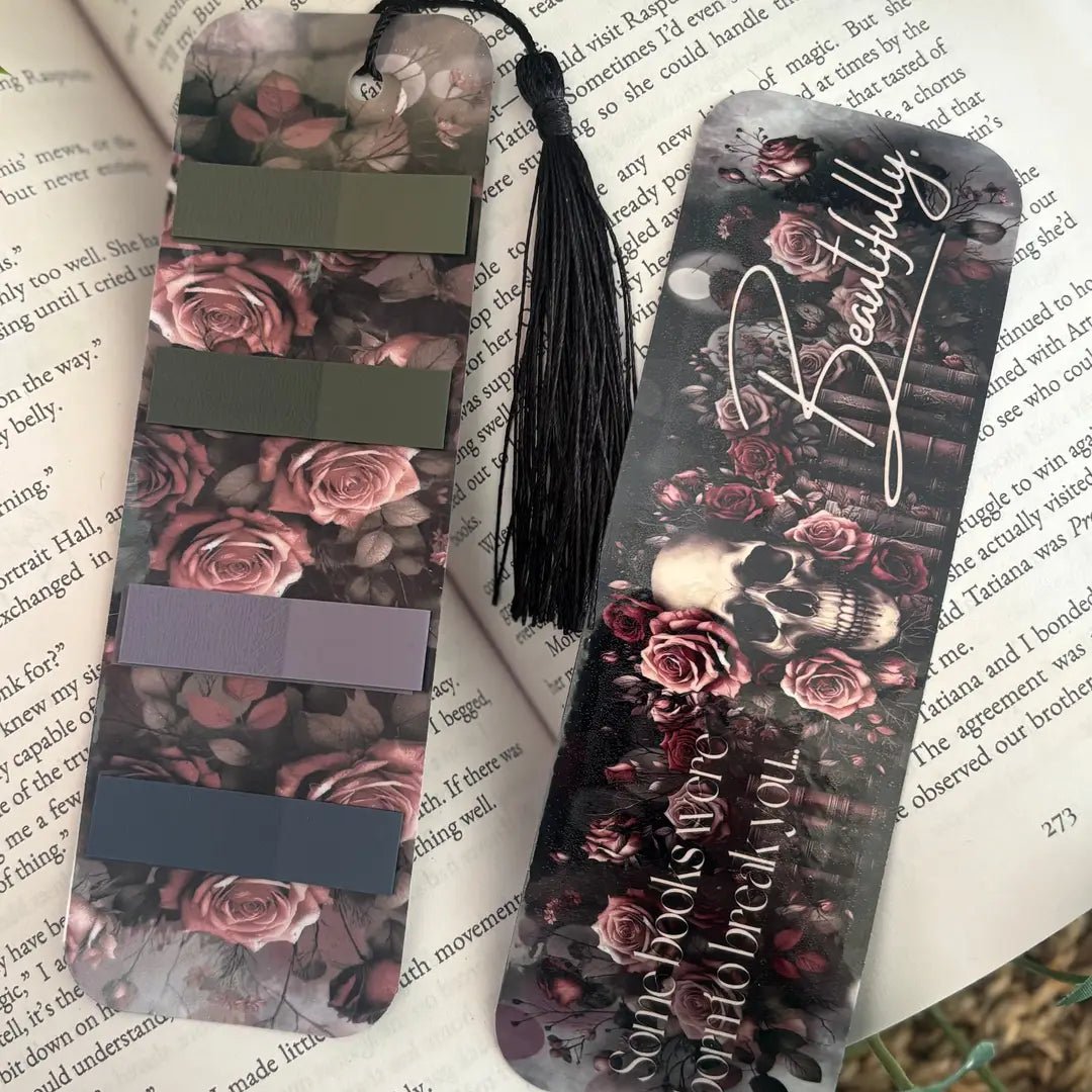 Bookmark With Stickers - Some Books Were Born To Break You... - Bookmark - The Dark Rose Emporium