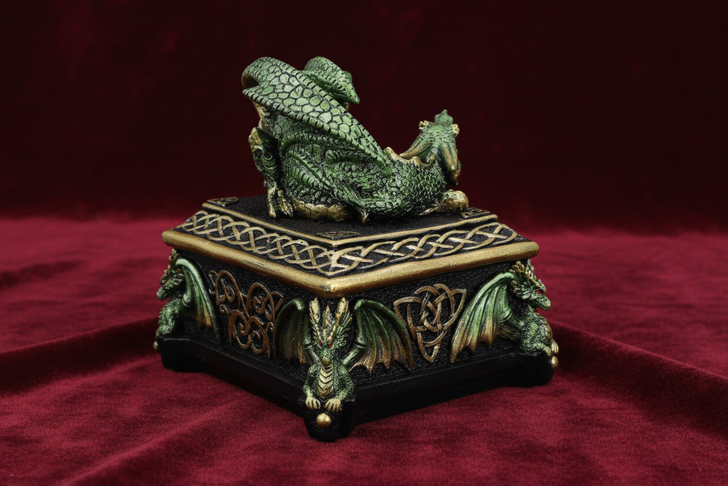 Emerald Hoard Dragon Box - Box - The Dark Rose Emporium