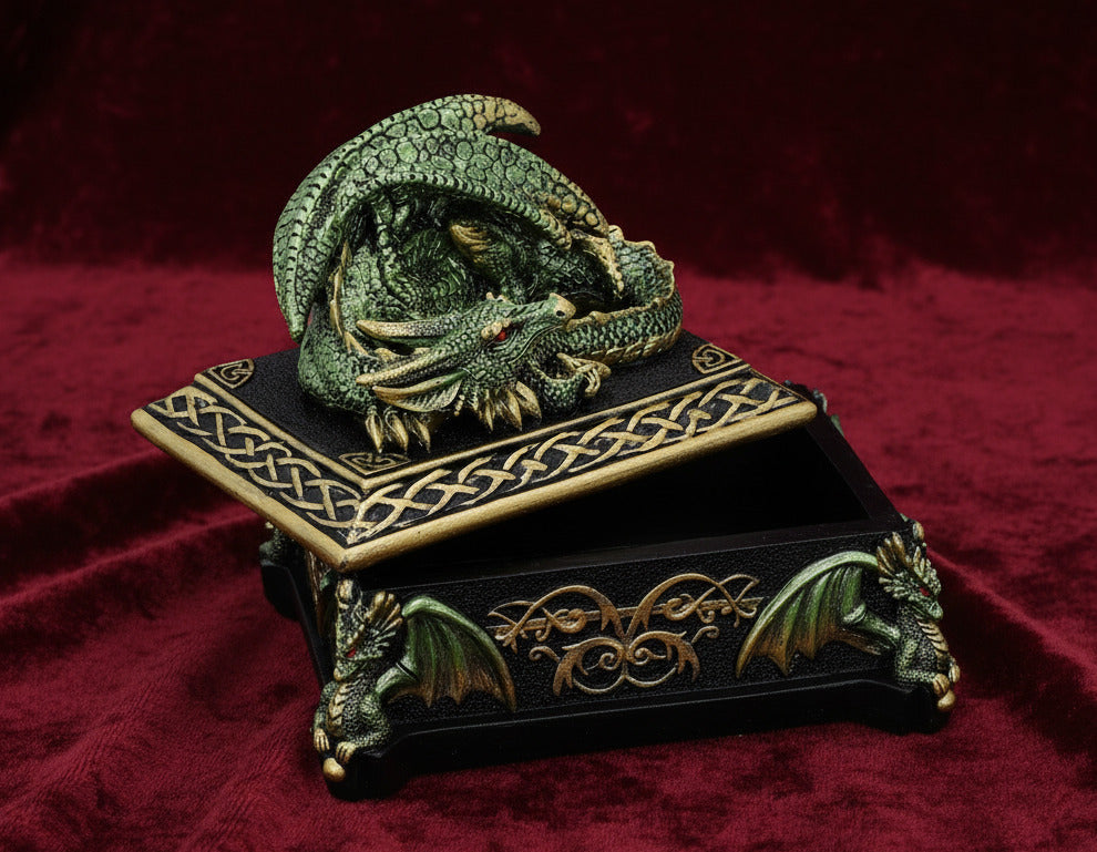 Emerald Hoard Dragon Box - Box - The Dark Rose Emporium